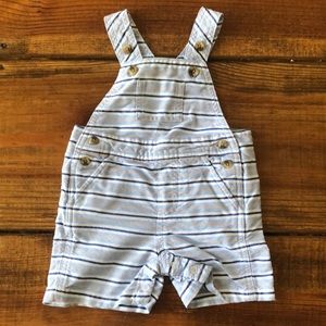 Janie and Jack boys striped overalls